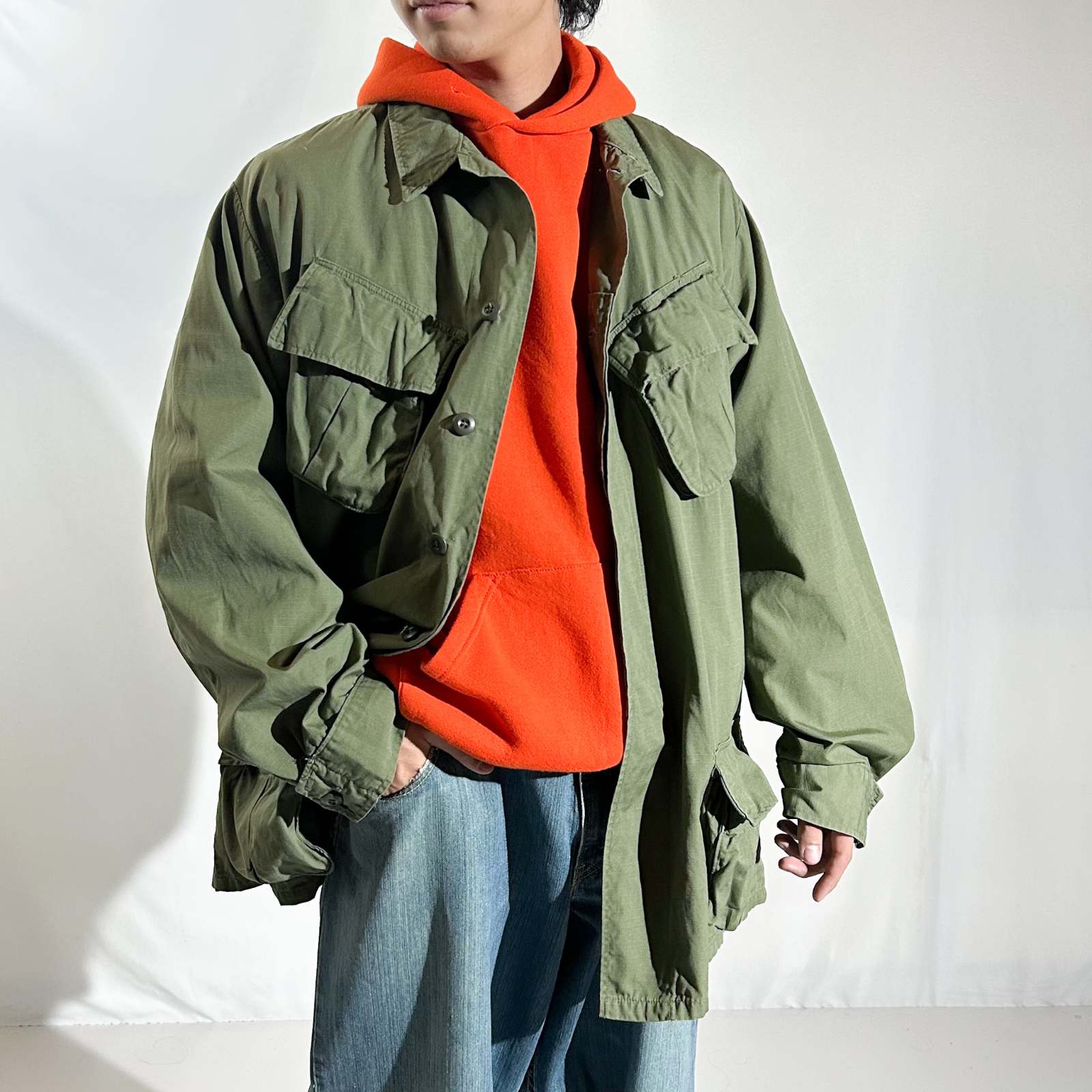 60s US.ARMY ジャングルファティーグジャケット 5th リップストップ 60s US MILITARY Jungle Fatigue Jacket 5th Type