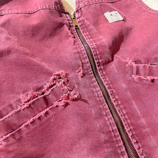 90's〜 Carhartt ボロ 裏ボア ダックベスト(バーガンディ)