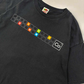 00's "27th element.com" 元素周期表プリント Tシャツ