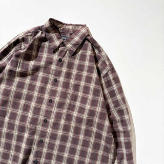 00's ARROW コットン×レーヨン チェック L/S シャツ