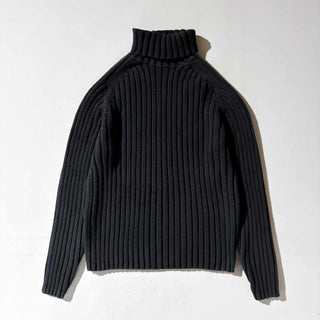 00's BANANA REPUBLIC コットン タートルネック リブ ニット セーター