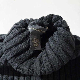 00's BANANA REPUBLIC コットン タートルネック リブ ニット セーター