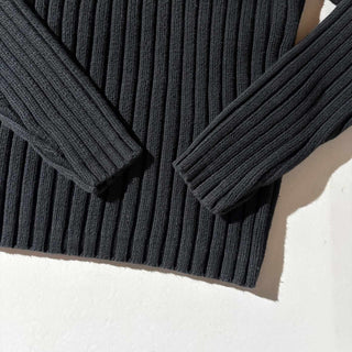 00's BANANA REPUBLIC コットン タートルネック リブ ニット セーター