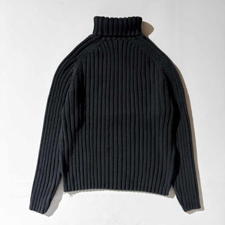 00's BANANA REPUBLIC コットン タートルネック リブ ニット セーター