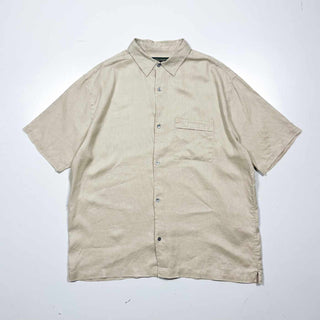 00's BANANA REPUBLIC ボックスカット リネン S/Sシャツ