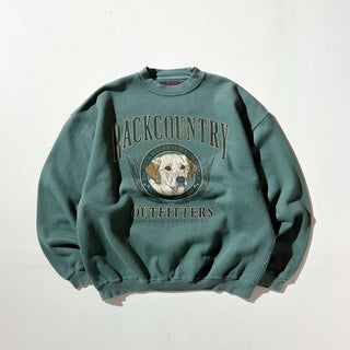 00's BIG ROCK ヘビーコットン 3連 アニマル プリント スウェットシャツ