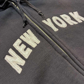 00's BLUE MARLIN "NEW YORK" サンフェード フルジップ スウェット パーカ