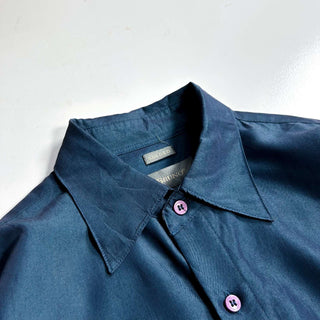 00's BRUNO "SUEDED" 玉虫レーヨン レギュラーカラー L/Sシャツ