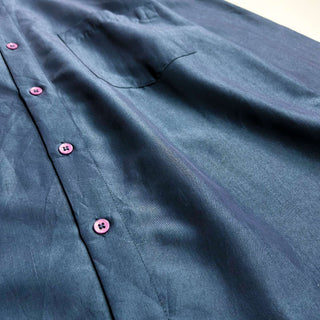 00's BRUNO "SUEDED" 玉虫レーヨン レギュラーカラー L/Sシャツ