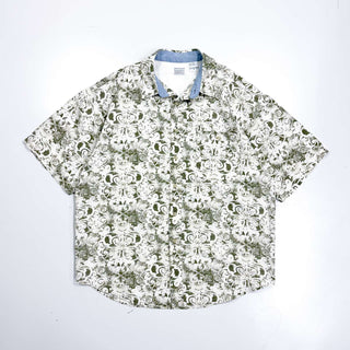 00's BUGLE BOY リネン×コットン ボタニカル S/Sシャツ