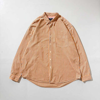 00's Bass コットン ストライプ L/S シャツ