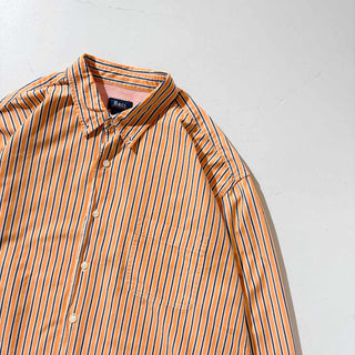 00's Bass コットン ストライプ L/S シャツ