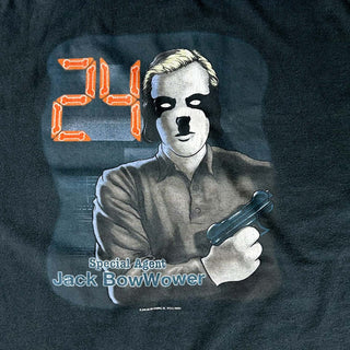 00's Big Dogs "Jack BowWower" 24 TWENTY FOUR パロディ ムービー プリント Tシャツ