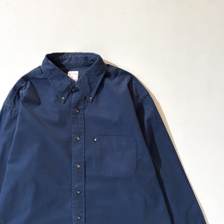 00's Brooks Brothers コットンツイル ボタンダウン L/Sシャツ(ネイビー)