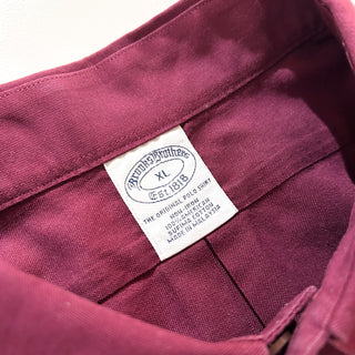 00's Brooks Brothers スーピマコットン ブロードクロス ボタンダウン L/Sシャツ(ワインレッド)