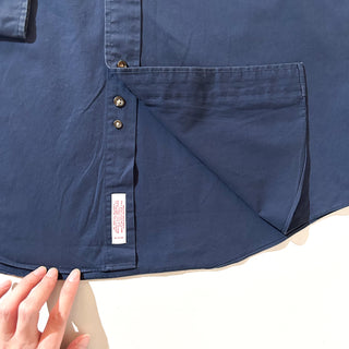 00's Brooks Brothers コットンツイル ボタンダウン L/Sシャツ(ネイビー)