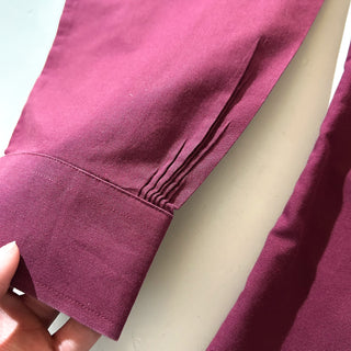00's Brooks Brothers スーピマコットン ブロードクロス ボタンダウン L/Sシャツ(ワインレッド)