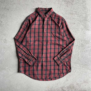 00's CHAPS RALPH LAUREN コットン チェック ボタンダウン L/S シャツ