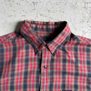 00's CHAPS RALPH LAUREN コットン チェック ボタンダウン L/S シャツ