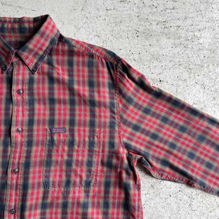 00's CHAPS RALPH LAUREN コットン チェック ボタンダウン L/S シャツ