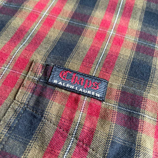 00's CHAPS RALPH LAUREN コットン チェック ボタンダウン L/S シャツ