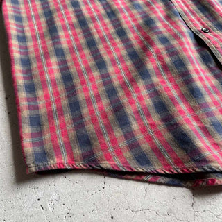00's CHAPS RALPH LAUREN コットン チェック ボタンダウン L/S シャツ