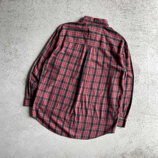00's CHAPS RALPH LAUREN コットン チェック ボタンダウン L/S シャツ