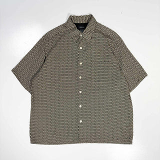 00's CLAIBORNE 総柄 ボックスカット S/S シャツ
