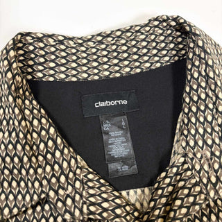 00's CLAIBORNE 総柄 ボックスカット S/S シャツ