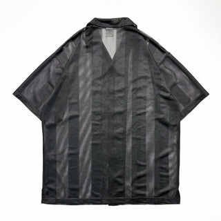 00's CLAUDIO NUCCI メッシュ ストライプ S/Sシャツ