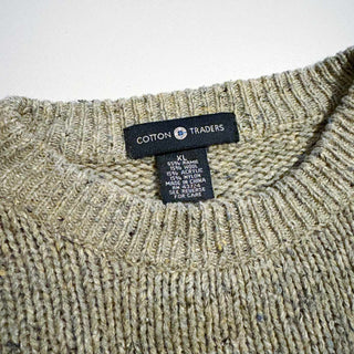 00's COTTON TRADERS 星条旗 ラミー×ウール ニット セーター