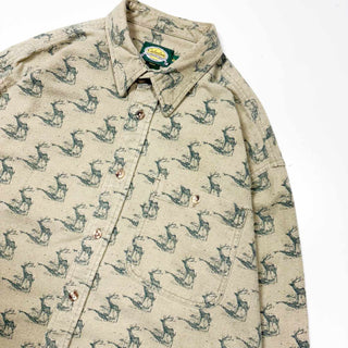 00's Cabela's アニマル柄 シャモア L/S シャツ