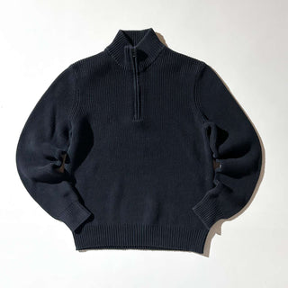 00's Calvin Klein リブ編み ハーフジップ ニット セーター