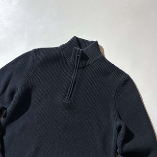 00's Calvin Klein リブ編み ハーフジップ ニット セーター