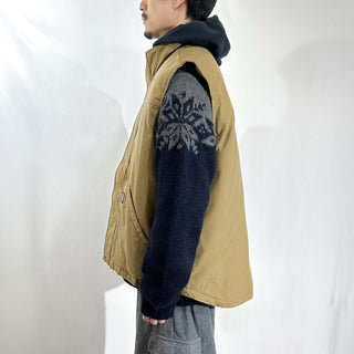00's Carhartt オーバーサイズ 裏キルティング 中綿 ナイロン シェル ベスト