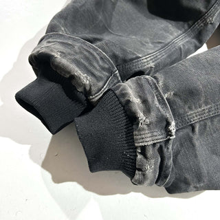 00's Carhartt ブラック 裏キルティング フェード ダック トラディショナル コート