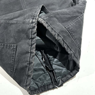00's Carhartt ブラック 裏キルティング フェード ダック トラディショナル コート