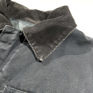 00's Carhartt ブラック 裏キルティング フェード ダック トラディショナル コート