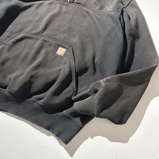 00's Carhartt フェード ブラック ハーフジップ スウェット パーカ