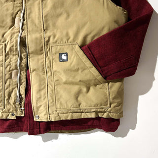 00's Carhartt オーバーサイズ 裏キルティング 中綿 ナイロン シェル ベスト