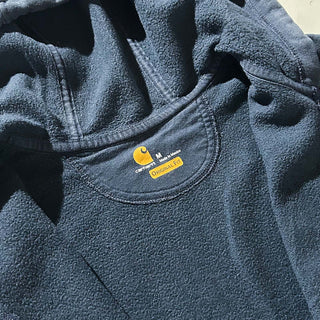 00's Carhartt ネイビー ワンポイント フルジップ スウェット パーカ