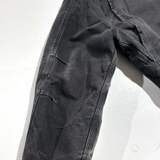 00's Carhartt ブラック 裏キルティング フェード ダック トラディショナル コート