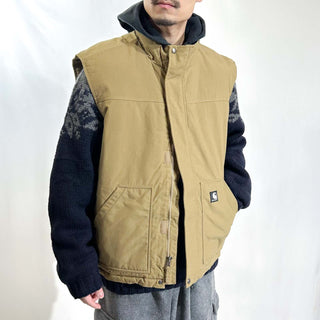 00's Carhartt オーバーサイズ 裏キルティング 中綿 ナイロン シェル ベスト