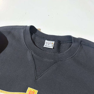 00's Carhartt 前V プリント スウェットシャツ