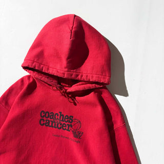 ～00's Champion "PREMIUM REVERSE WEAVE" プリント スウェット フーディー (レッド)