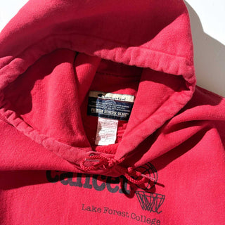 ～00's Champion "PREMIUM REVERSE WEAVE" プリント スウェット フーディー (レッド)
