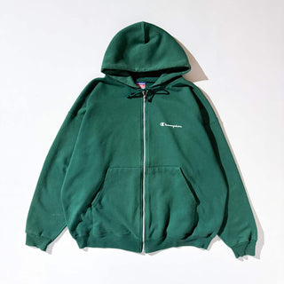 00's Champion ワンポイント フルジップ スウェット パーカ