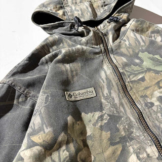 00's Columbia リアルツリーカモ フリースライニング コットン パーカ