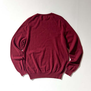 00's Coshmeren クルーネック カシミヤ ニット セーター(バーガンディ)