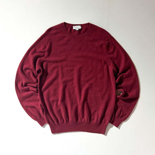 00's Coshmeren クルーネック カシミヤ ニット セーター(バーガンディ)